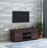 Amer Solid Sheesham Wood TV Unit (Walnut Finish)